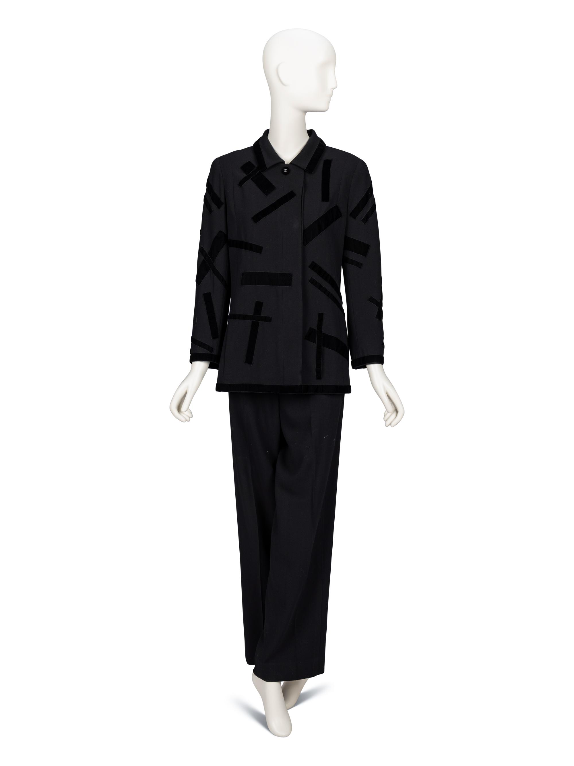 Chanel, Velvet-Trimmed Pantsuit
