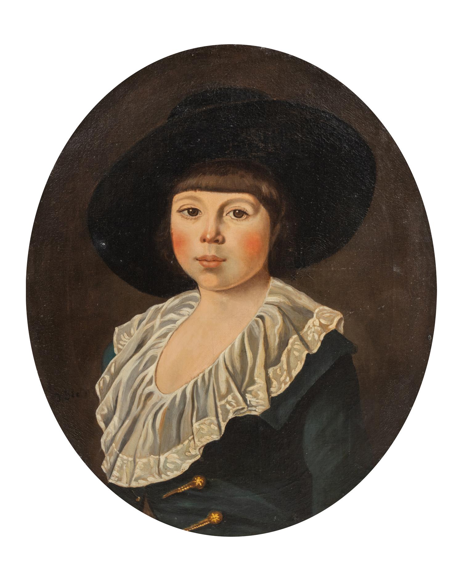 Portrait of a Youth in a White Collar and a Hat
