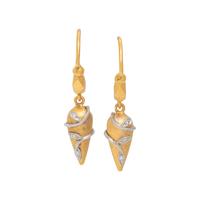 CATHY WATERMAN, YELLOW GOLD, PLATINUM AND DIAMOND EARRINGS