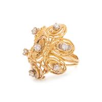 YELLOW GOLD AND DIAMOND RING
