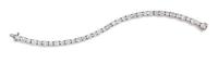 A Platinum and Diamond Line Bracelet, 13.05 dwts.