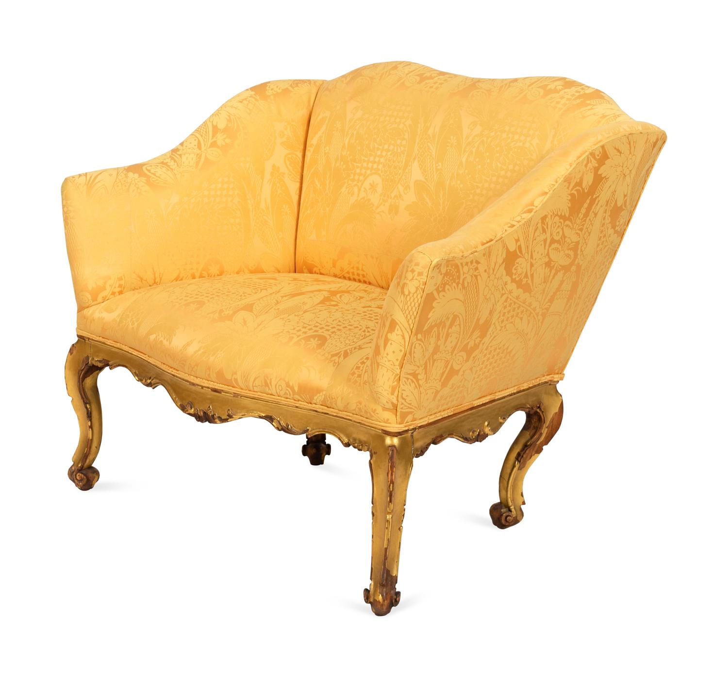 A Louis XV Style Giltwood Marquise