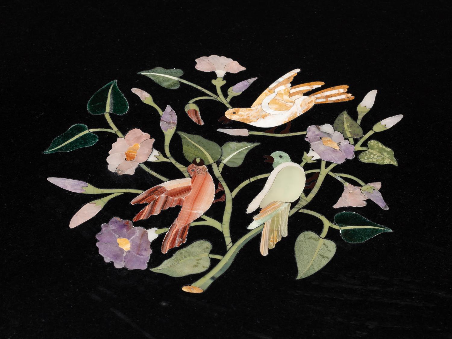 A Continental Giltwood, Specimen Marble and Micro Mosaic Center Table