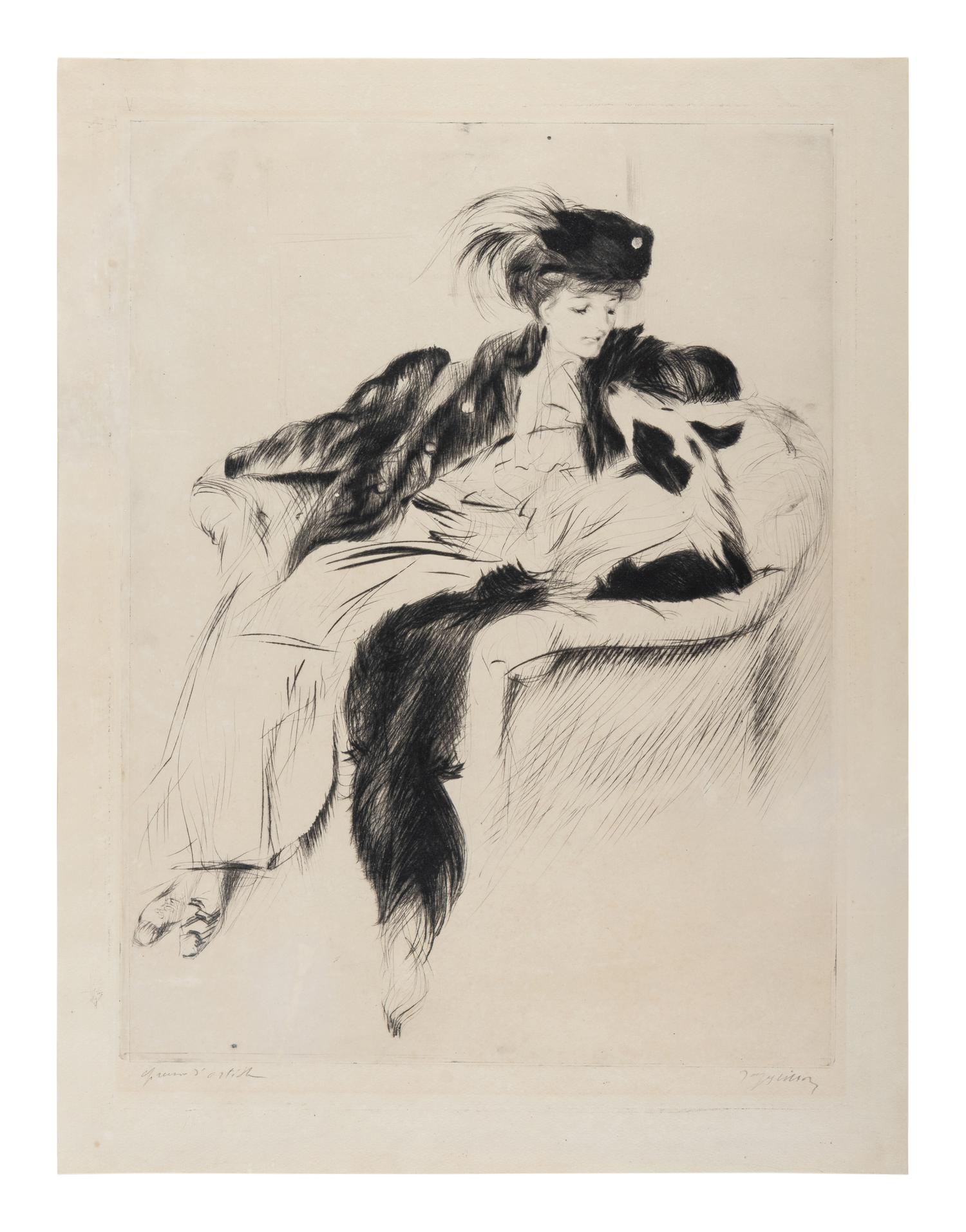 La femme au chien colley , 1905