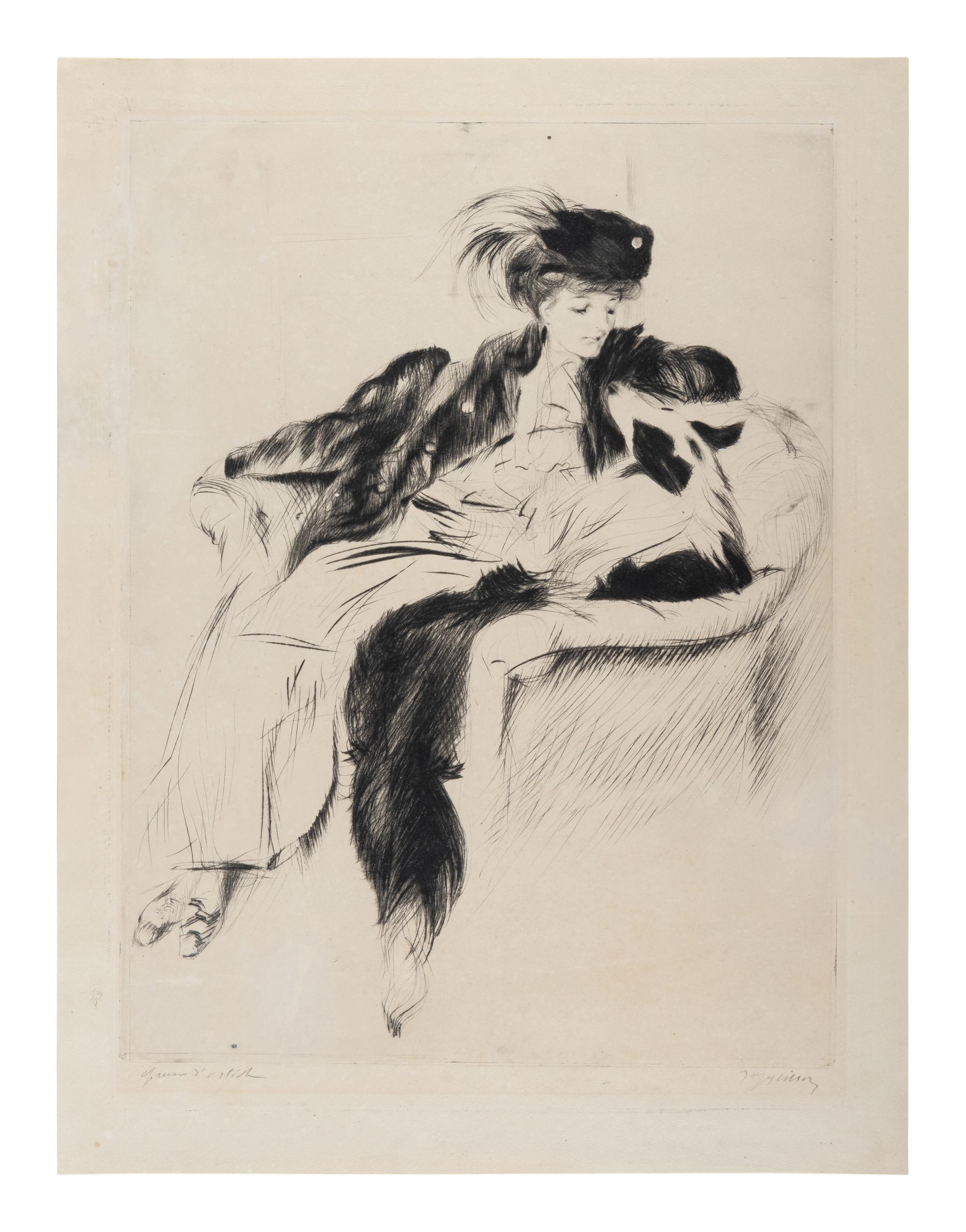 La femme au chien colley , 1905
