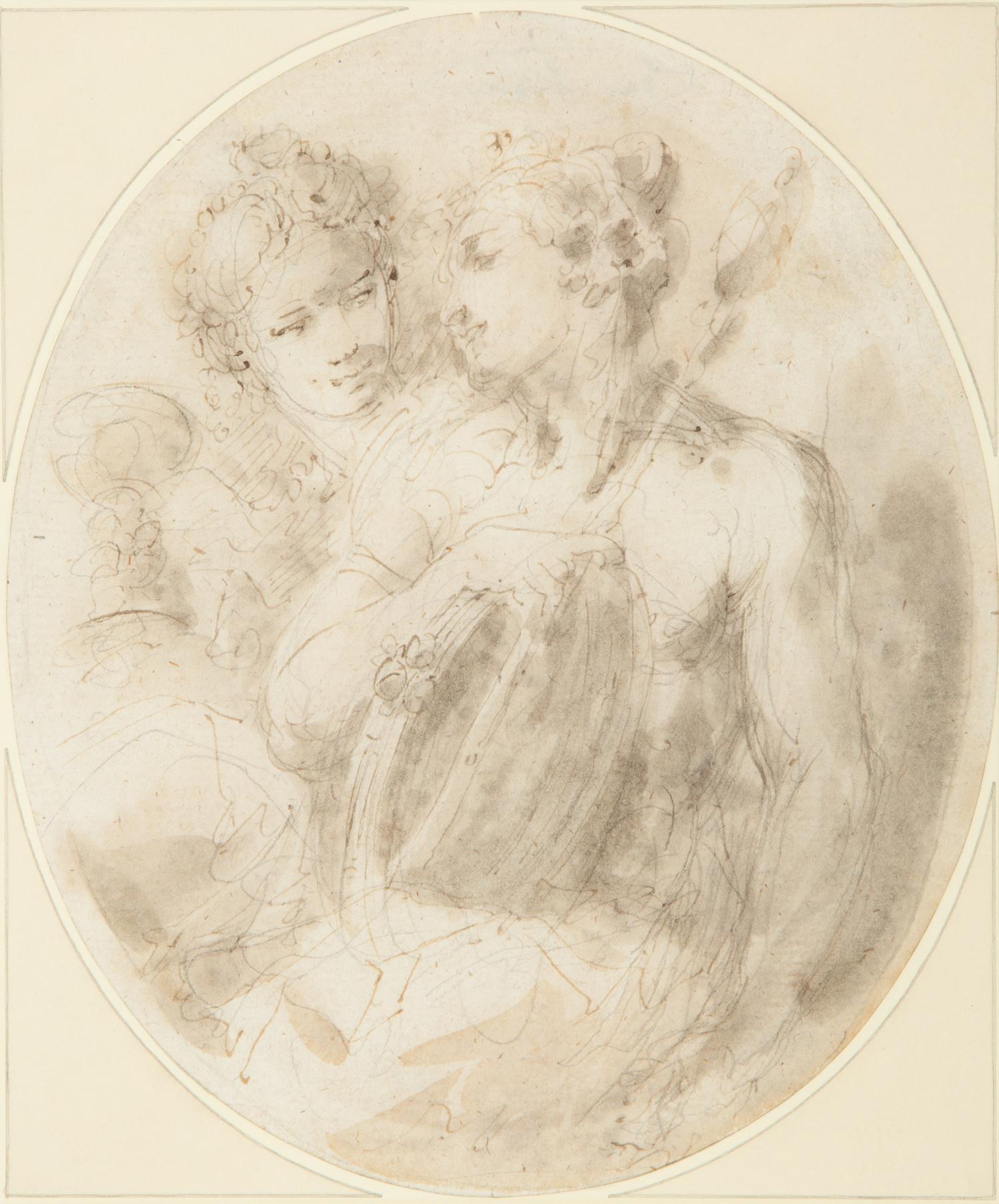 Study of Two Lovers with a Mandolin