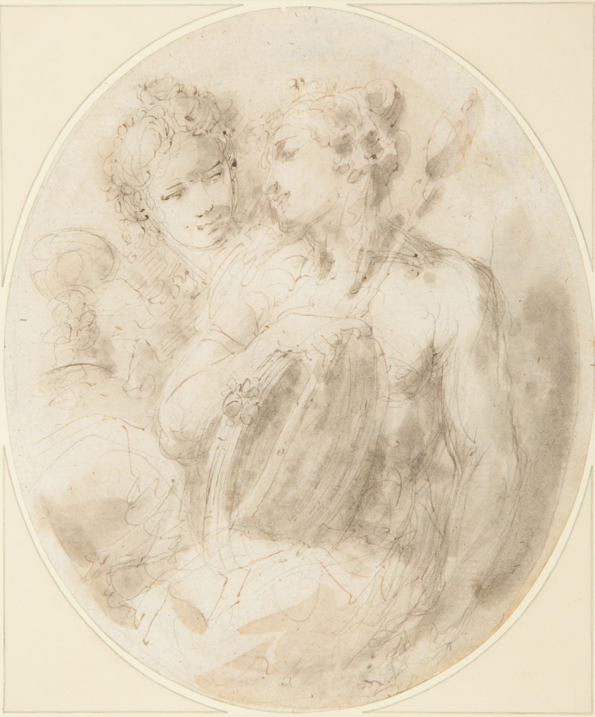 Study of Two Lovers with a Mandolin