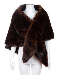 A Dark Brown Sable Wrap, No size.