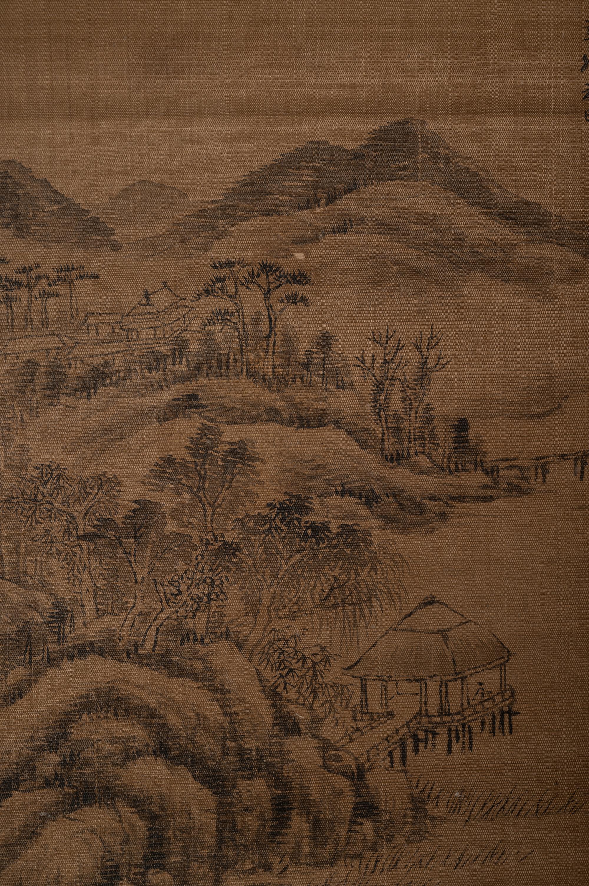 Two Landscape Hanging Scrolls