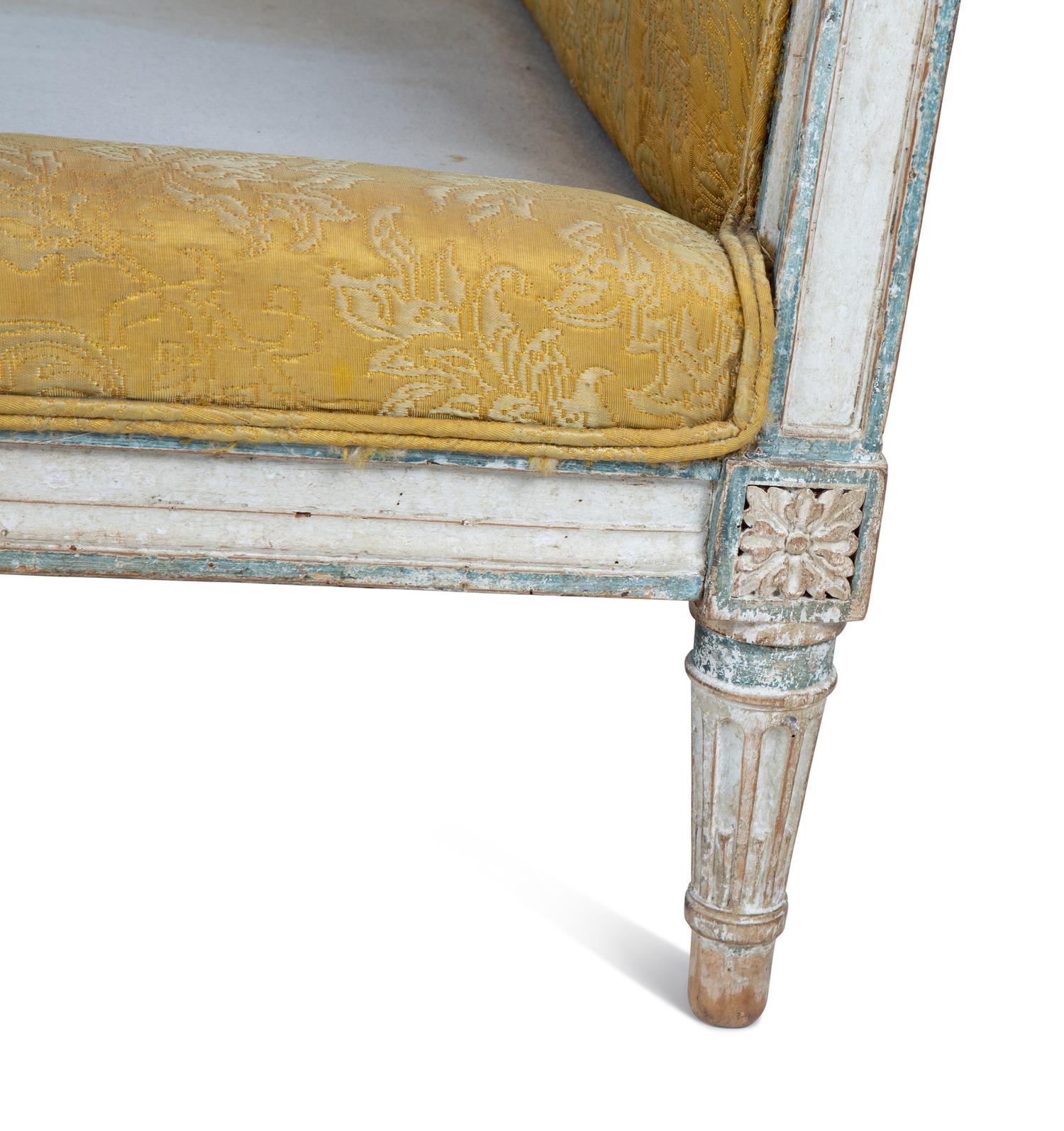 A Louis XVI Gray-Painted Daybed — 19TH CENTURY