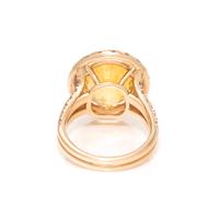 YELLOW SAPPHIRE AND DIAMOND RING