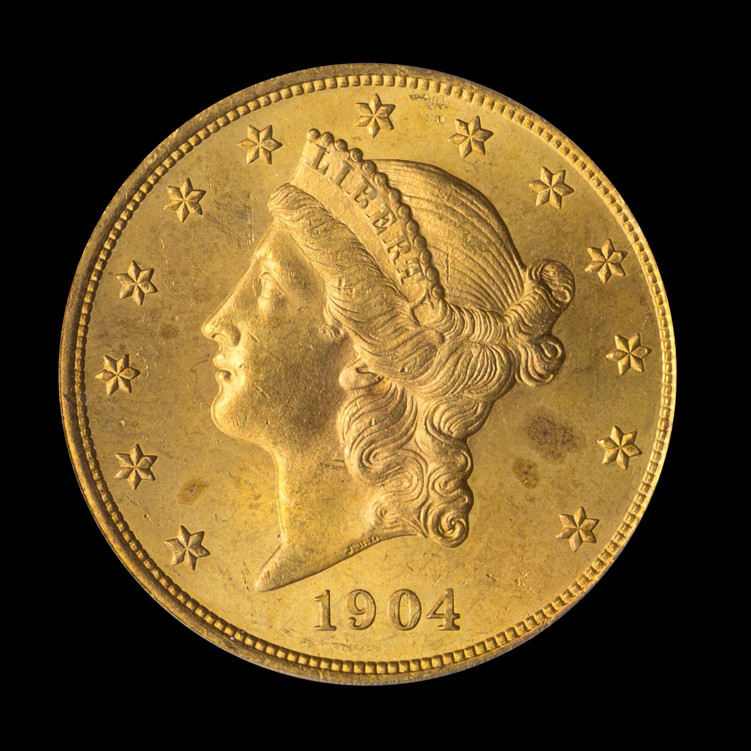 A United States 1904 Liberty Head $20 Gold Coin