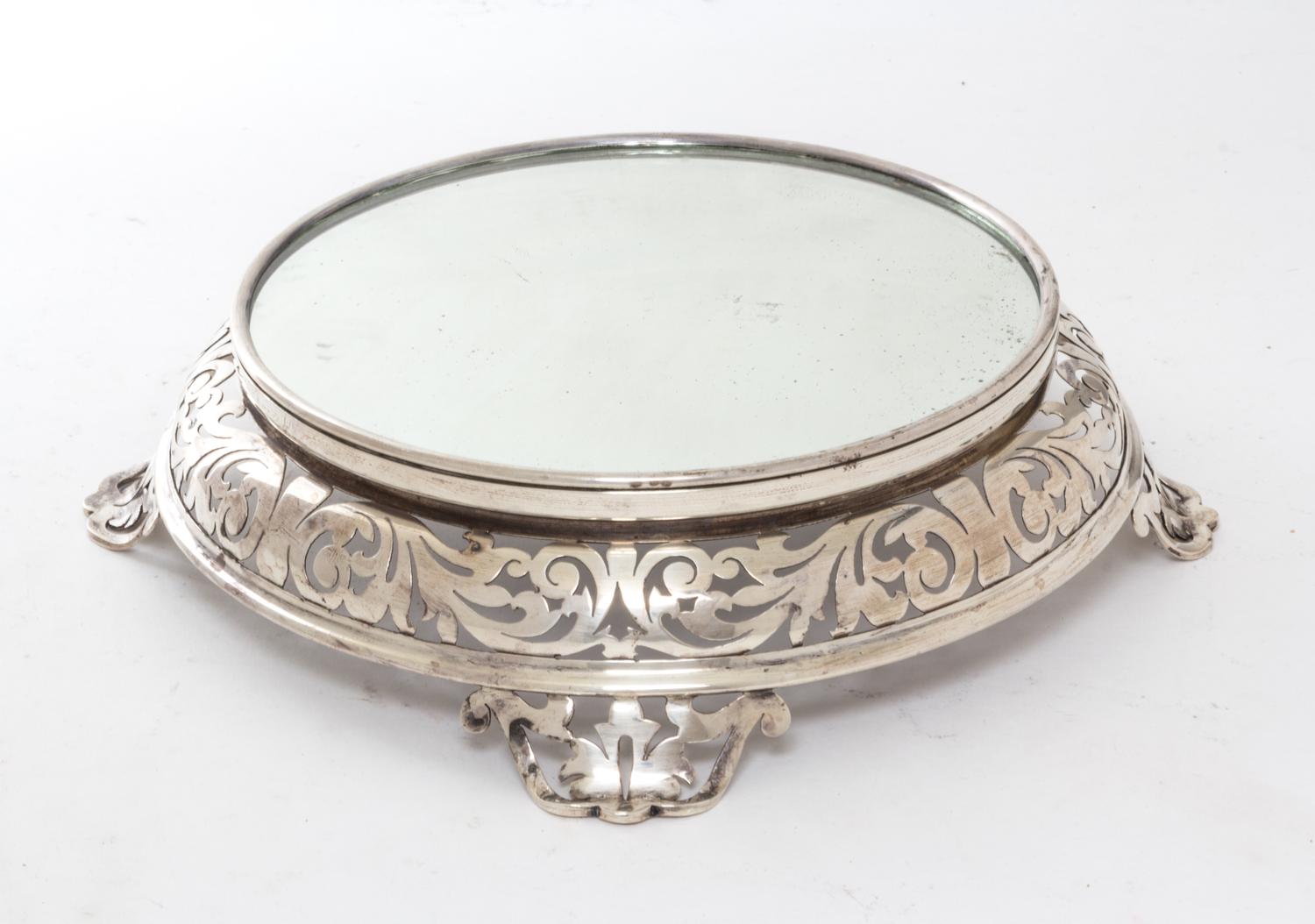 An American Silver Mirror Plateau Length 11 1/2 inches. — Watson, Attleboro, MA, Early 20th Century