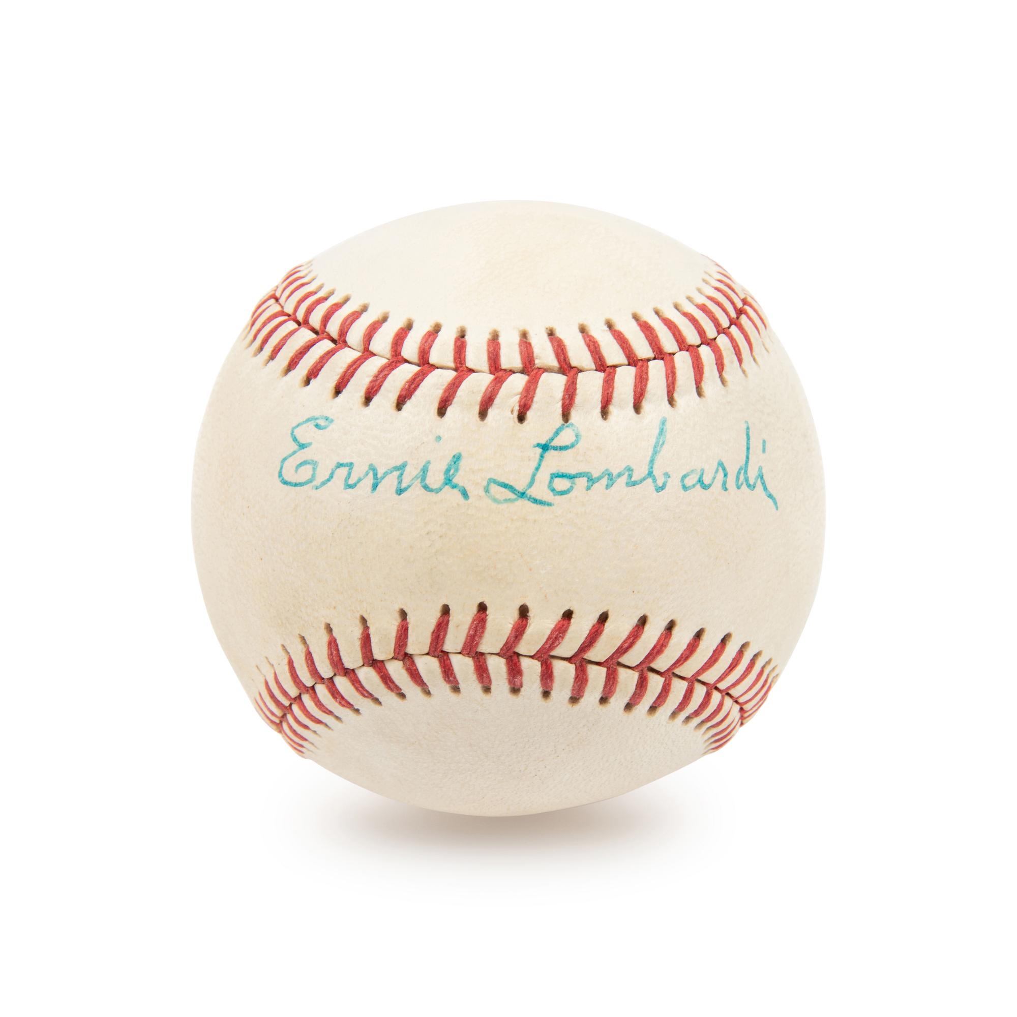 An Ernie Lombardi Single Signed Autograph Baseball (JSA Letter)