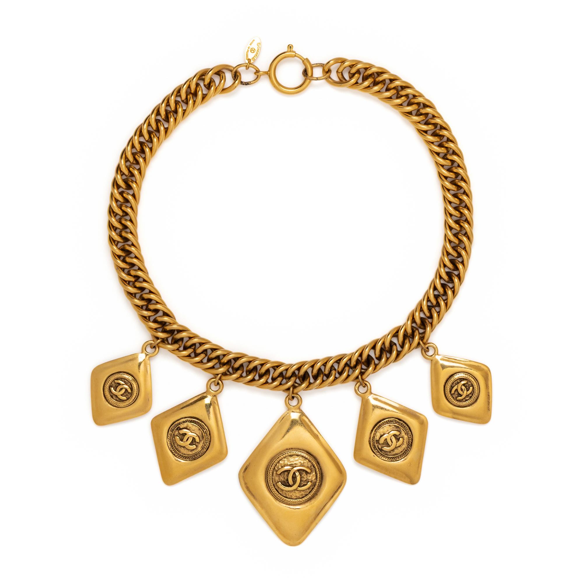 CHANEL, DIAMOND-SHAPED CHARM NECKLACE
