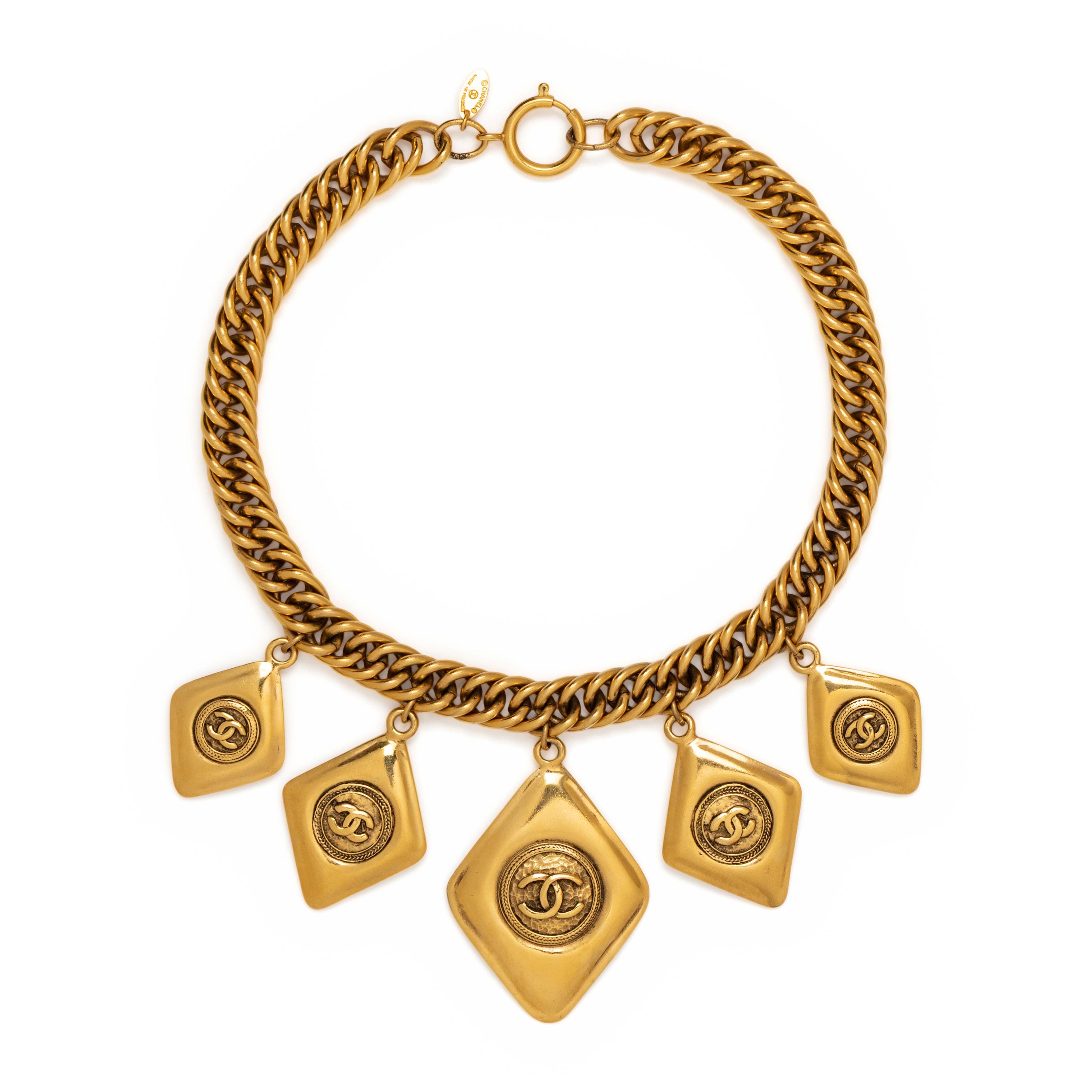 CHANEL, DIAMOND-SHAPED CHARM NECKLACE