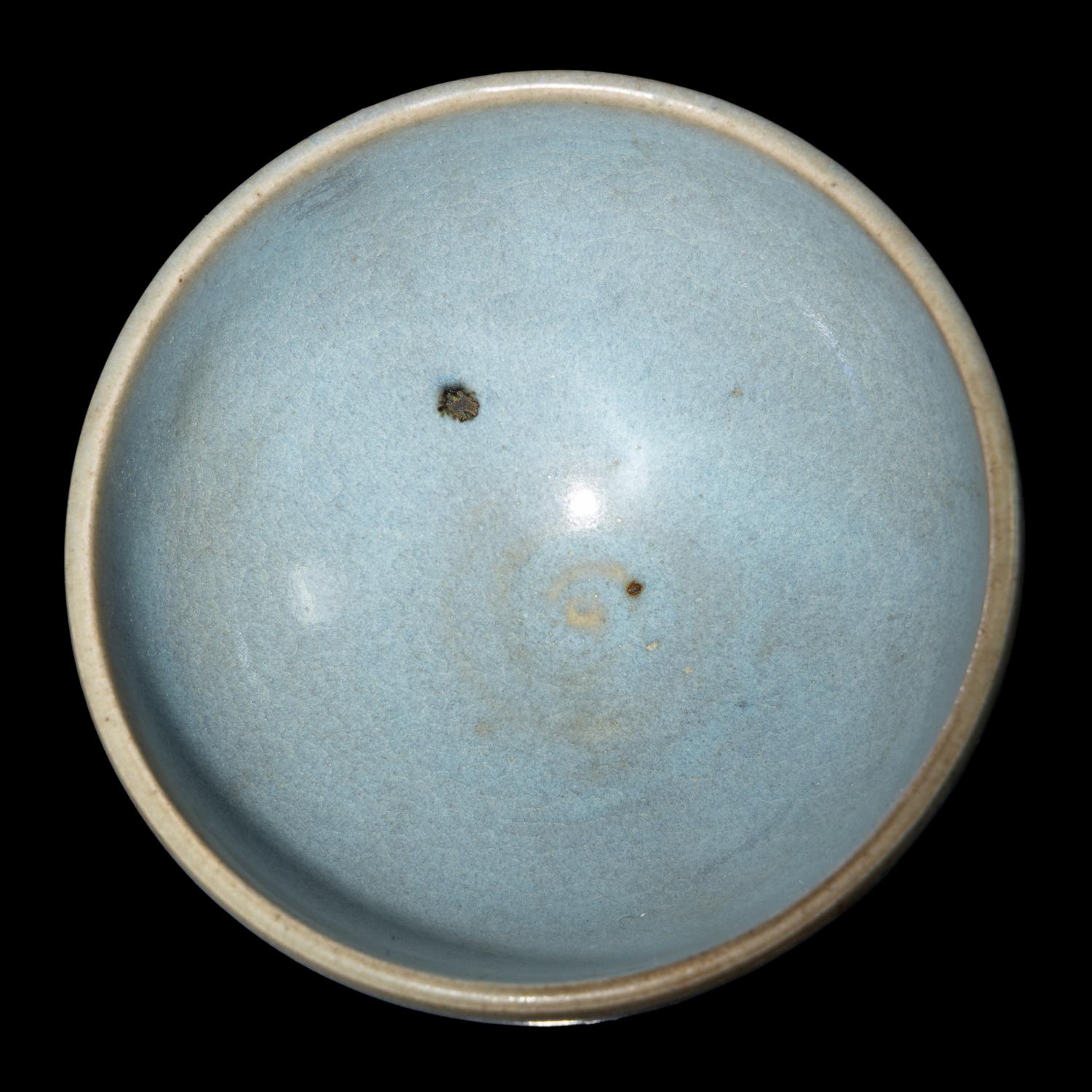 A Chinese Jun Type Glazed "Bubble" Bowl 鈞窯茶圓