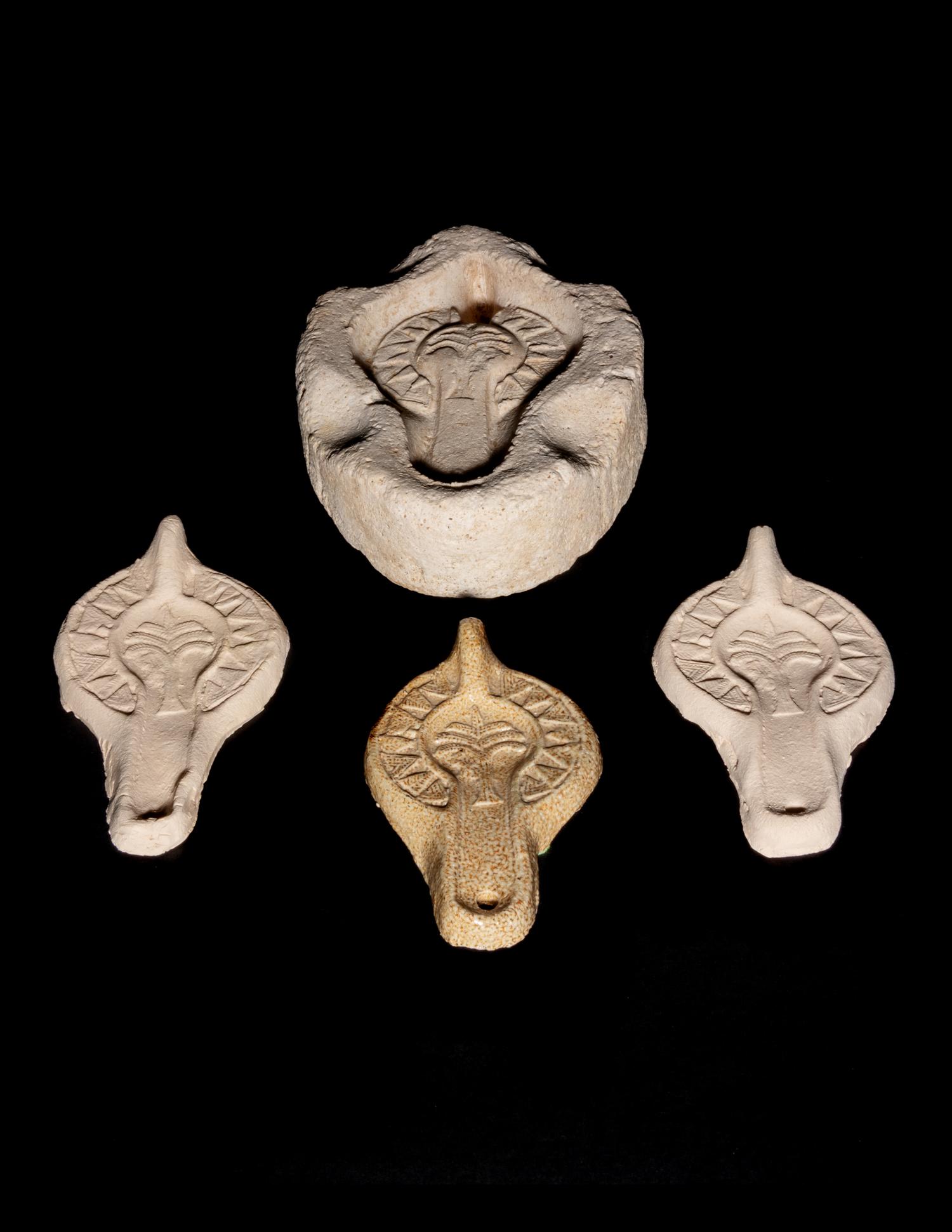 A Roman Gypsum Oil Lamp Mold with a Palm Tree