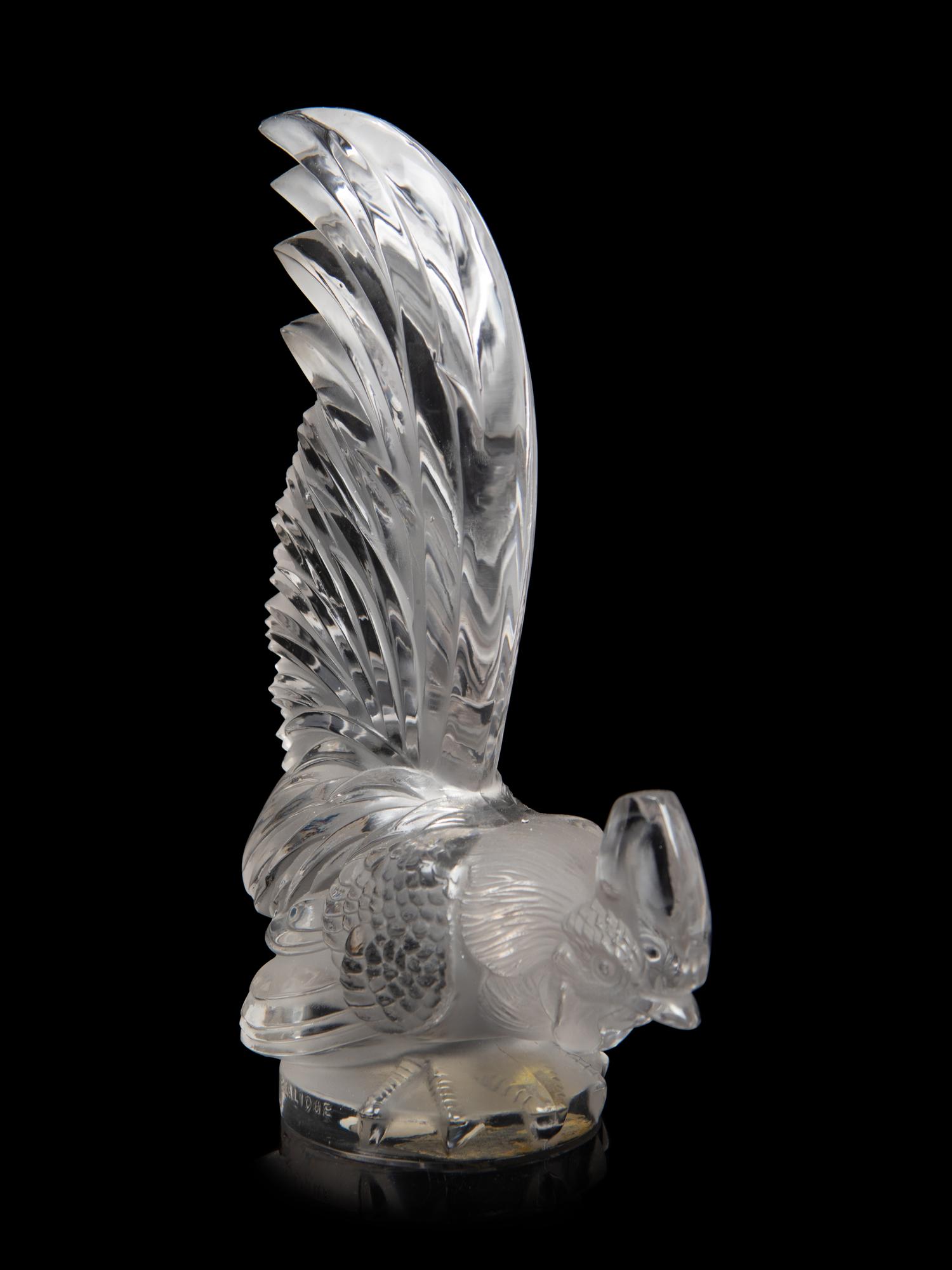 An R. Lalique Coq Nain Mascot