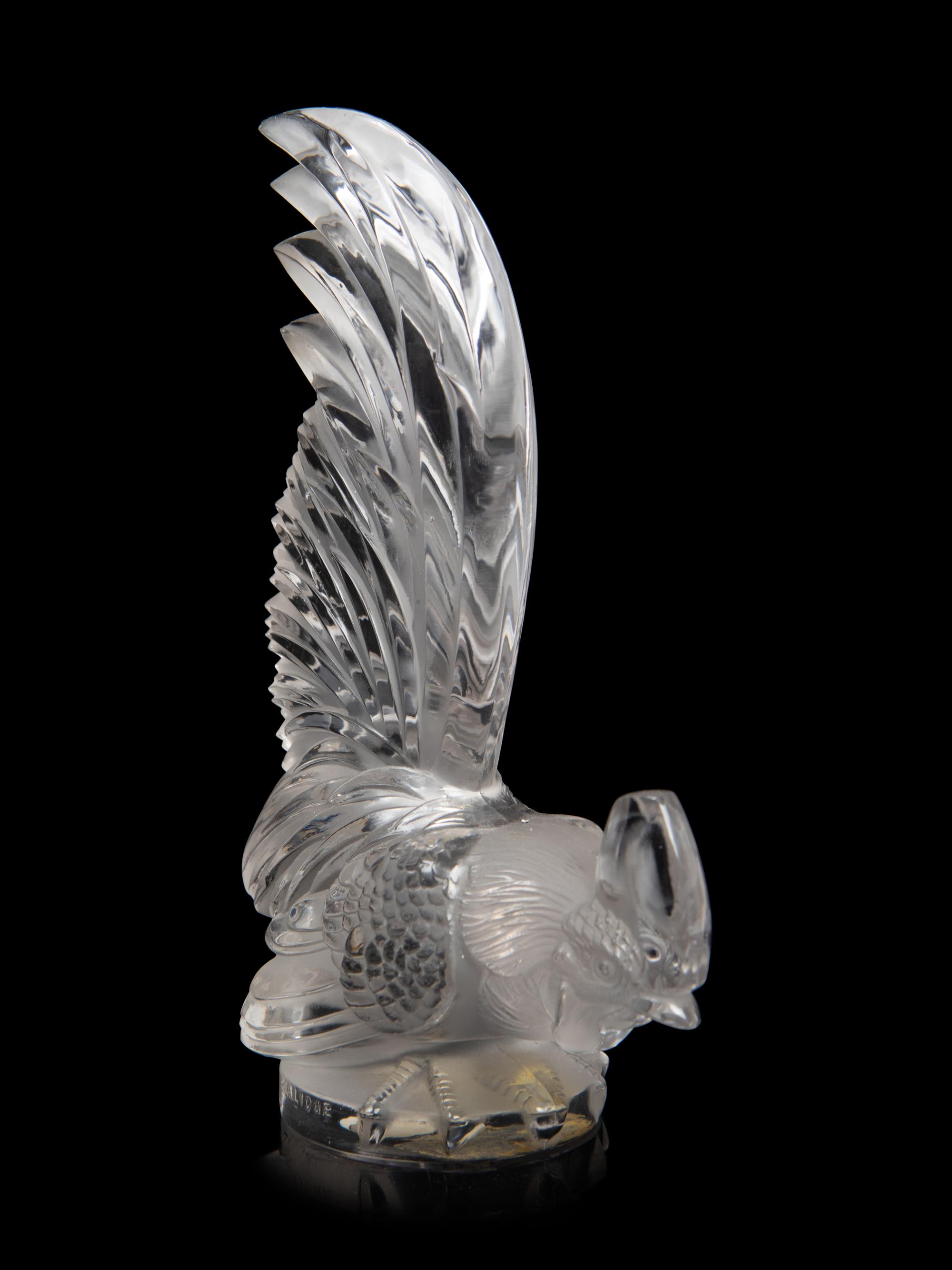 An R. Lalique Coq Nain Mascot