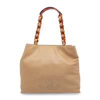 Chanel, Beige Leather CC Tote