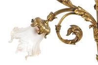 A French Gilt Bronze and Molded Glass Fixture
