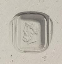 A Neoclassical Gold and Nicolo Finger Ring with the Portrait Head of the God Bachus