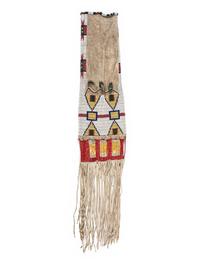 Northern Plains Beaded Hide Tobacco Bag