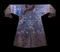 A Blue Ground Silk Gauze Summer 'Dragon' Robe, Jifu