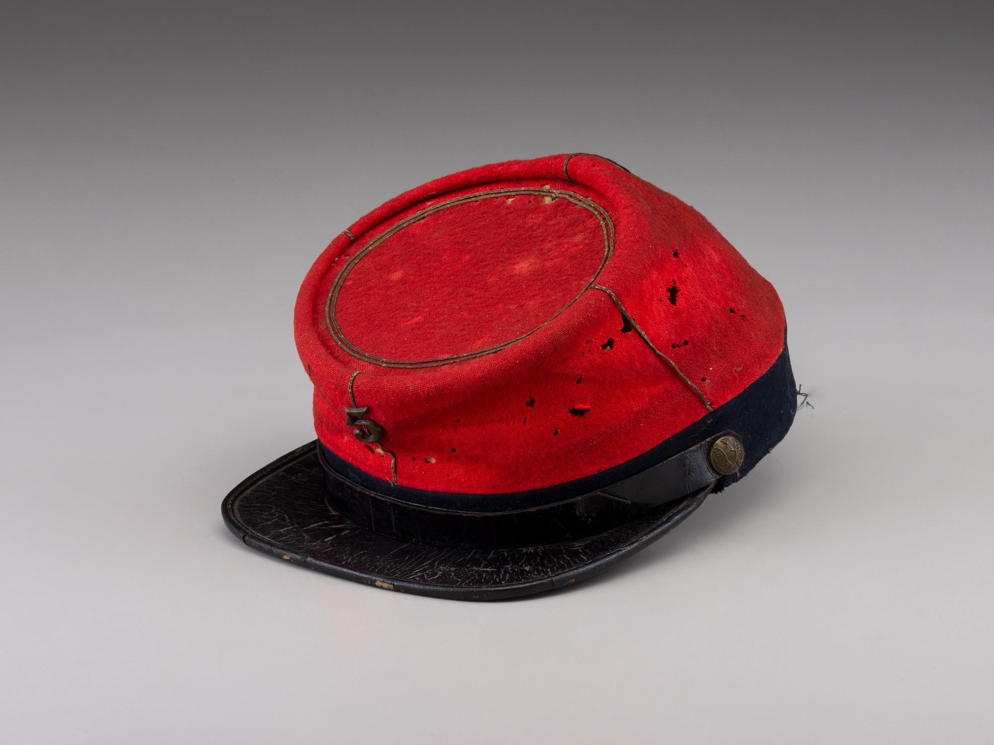 [CIVIL WAR]. 5th New York Veteran Infantry, Duryea's Zouave kepi, identified to James Thomas Westlake with CDV portraits.