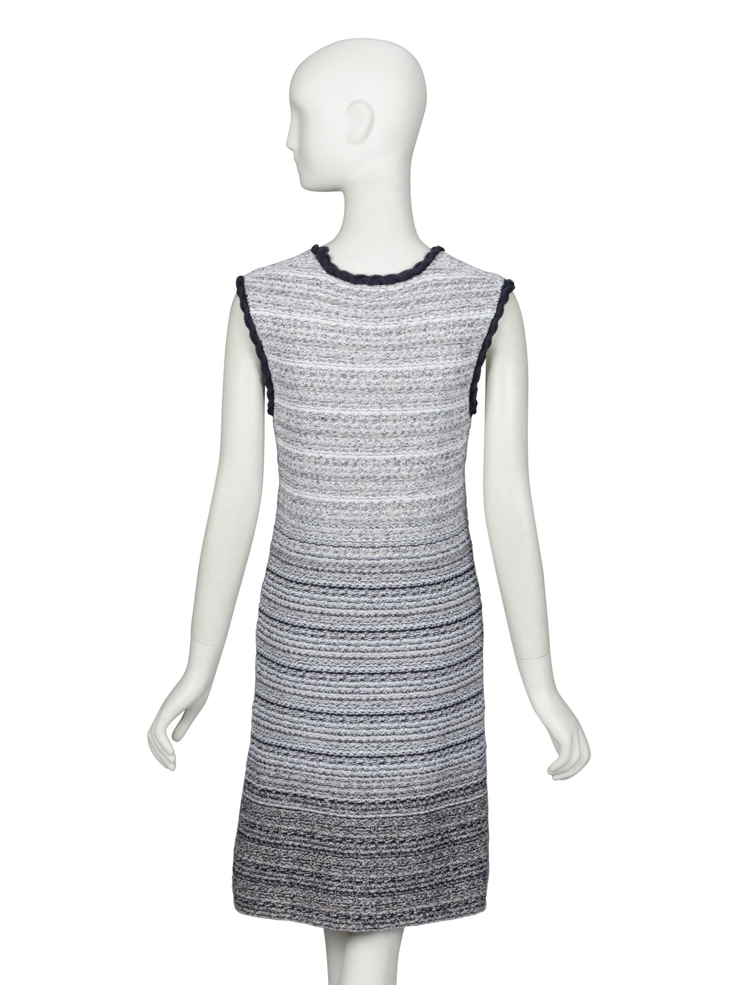 CHANEL, SLEEVELESS GRADIENT KNIT DRESS