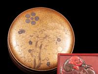Six Japanese Covered Boxes and A Chinese Export Silver Hinged Box