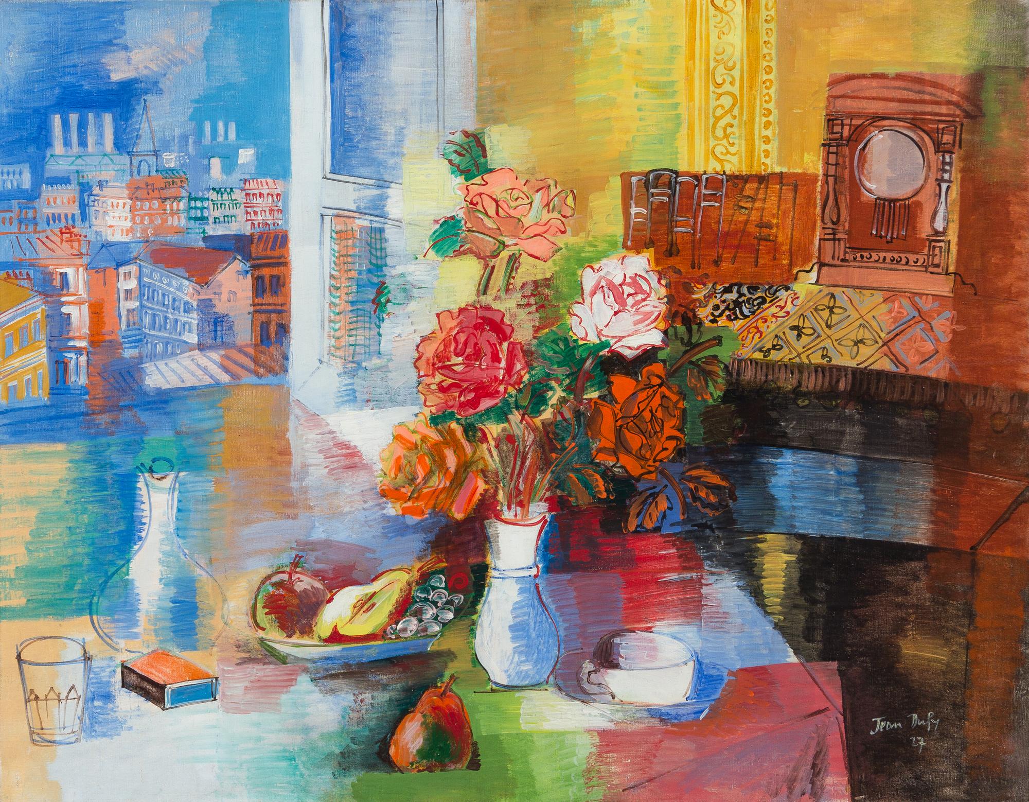 Jean Dufy, (French, 1888-1964), Nature morte au bouquet, 1927