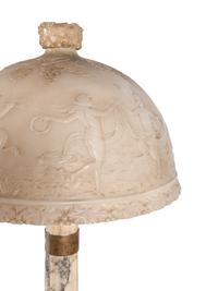 An Italian Alabaster Floor Lamp with Shade