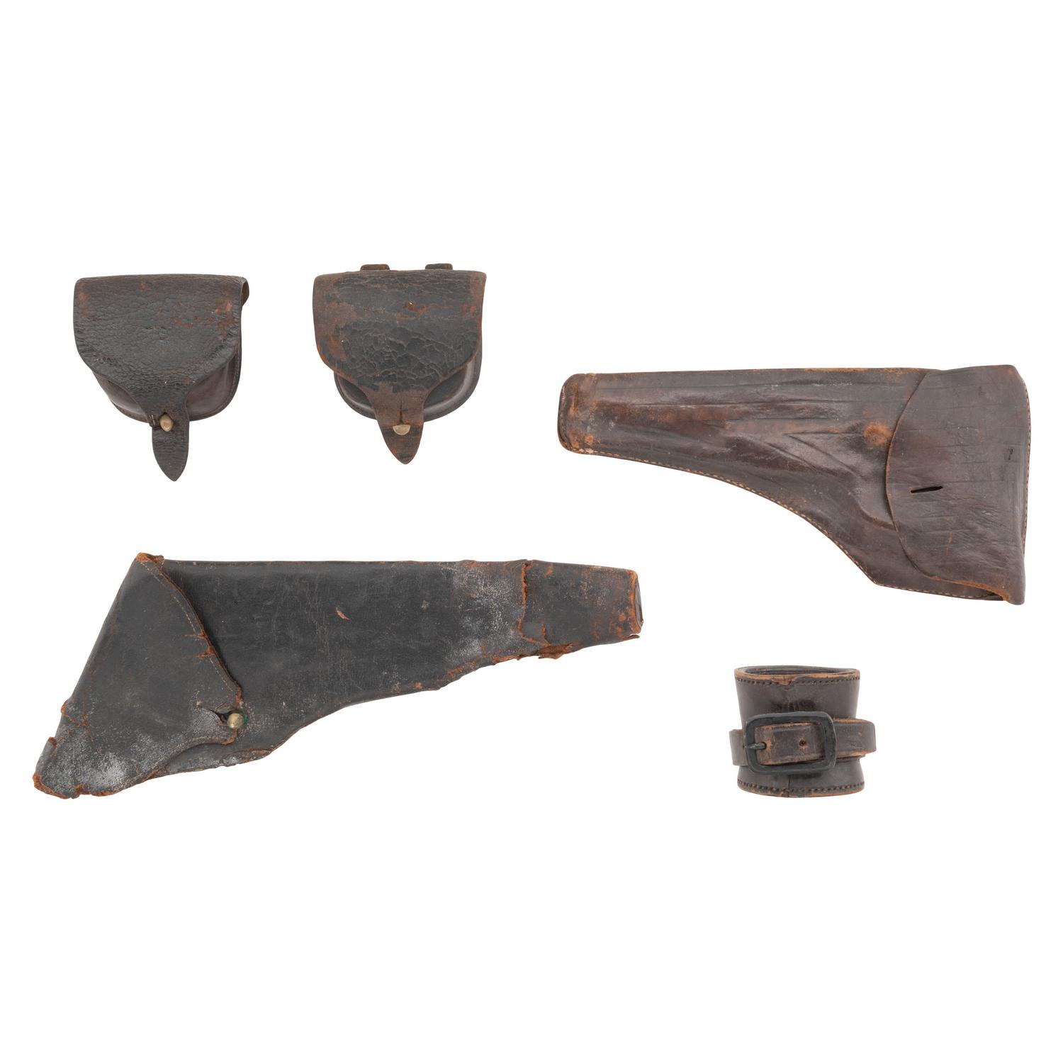 Group of Civil War Era Leather Items