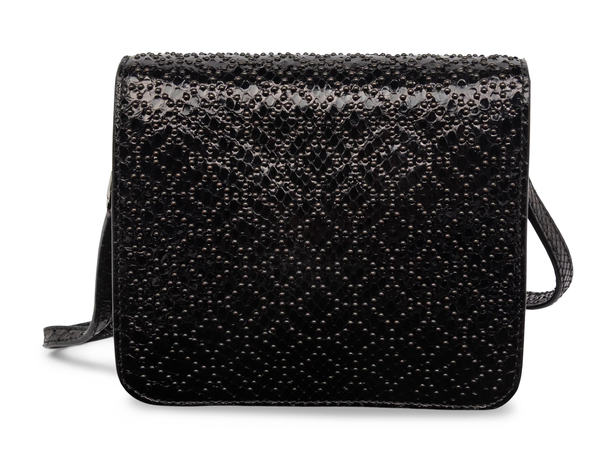 ALAÏA, FRINGED PYTHON FLAP BAG