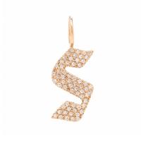 Jennifer Fisher, Rose Gold and Diamond 'S' Letter Charm