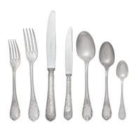 A Christofle Marly Silver-Plate Flatware Service