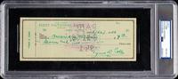 A Ty Cobb Signed Autograph Check (PSA 8 AUTO NM/MT)