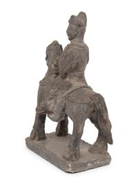 A Chinese Pottery Equestrian Figure, Song to Yuan Dynasty
