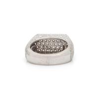 PLATINUM AND DIAMOND PLAQUE RING