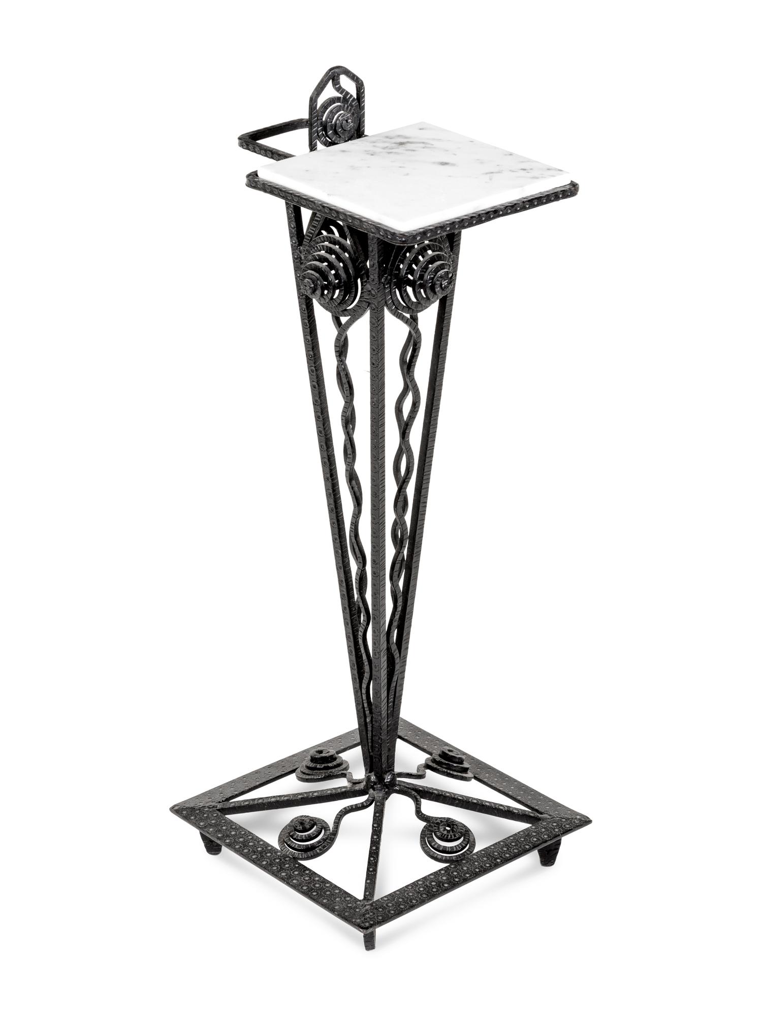 An Art Deco Wrought Iron Stand