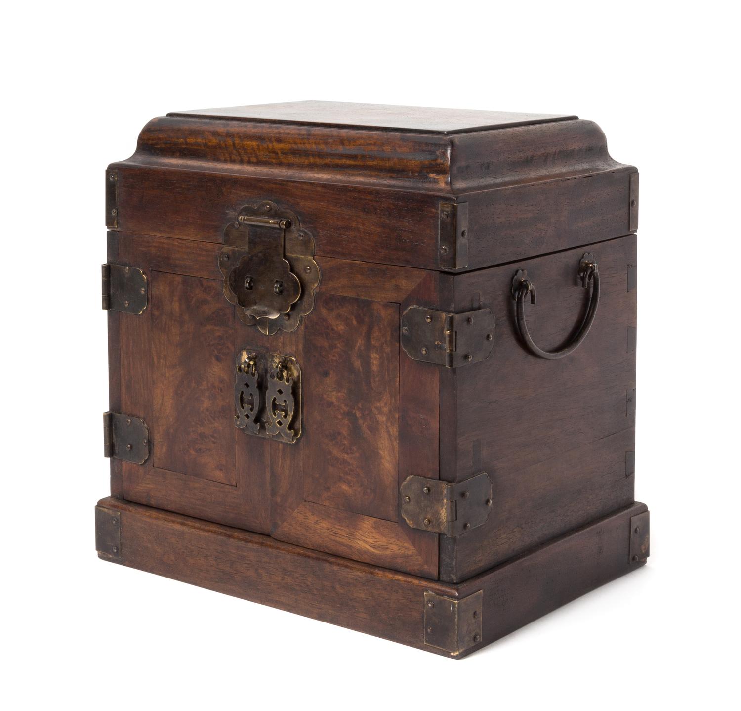 A Carved Hardwood Seal Chest