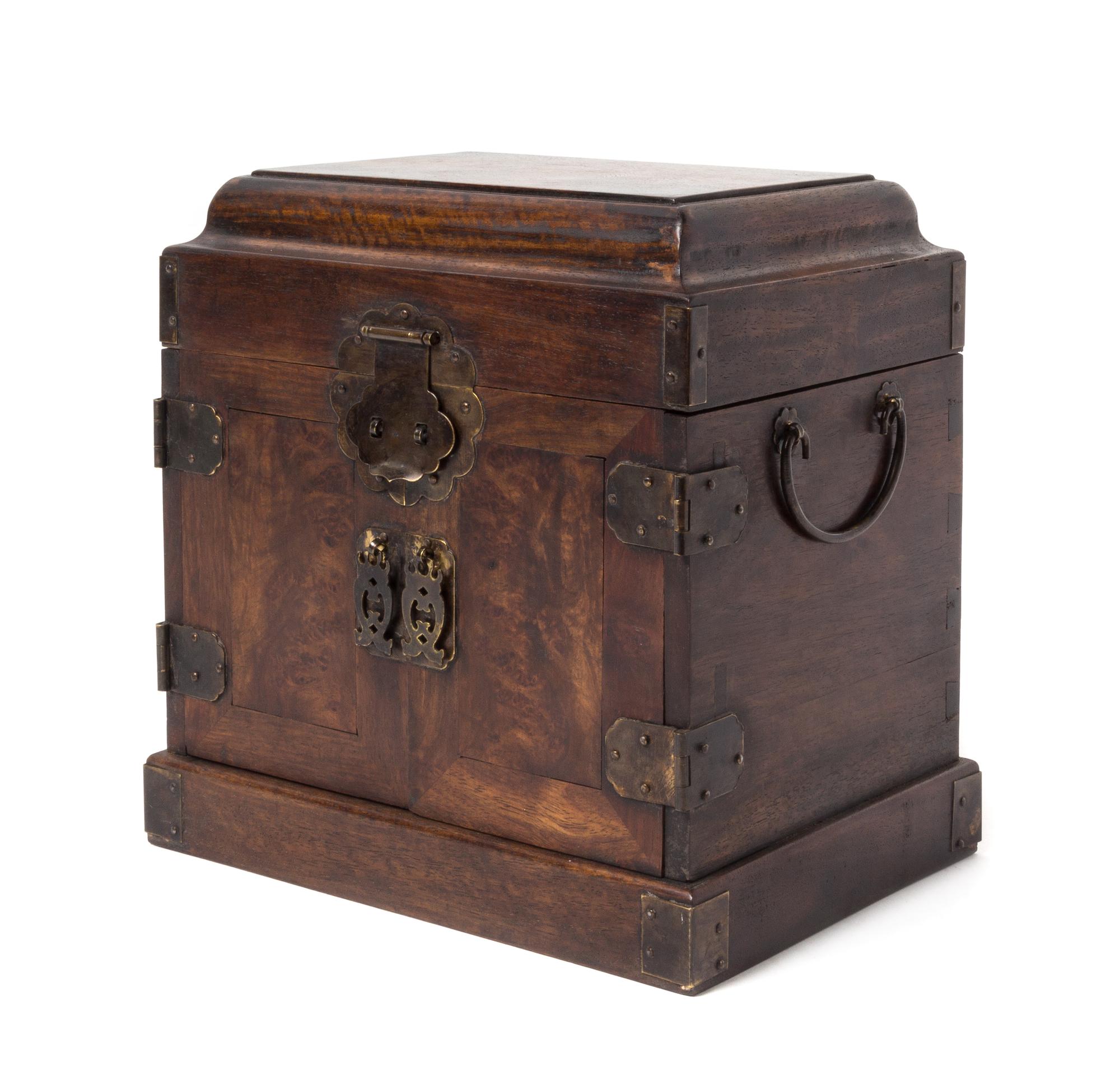 A Carved Hardwood Seal Chest