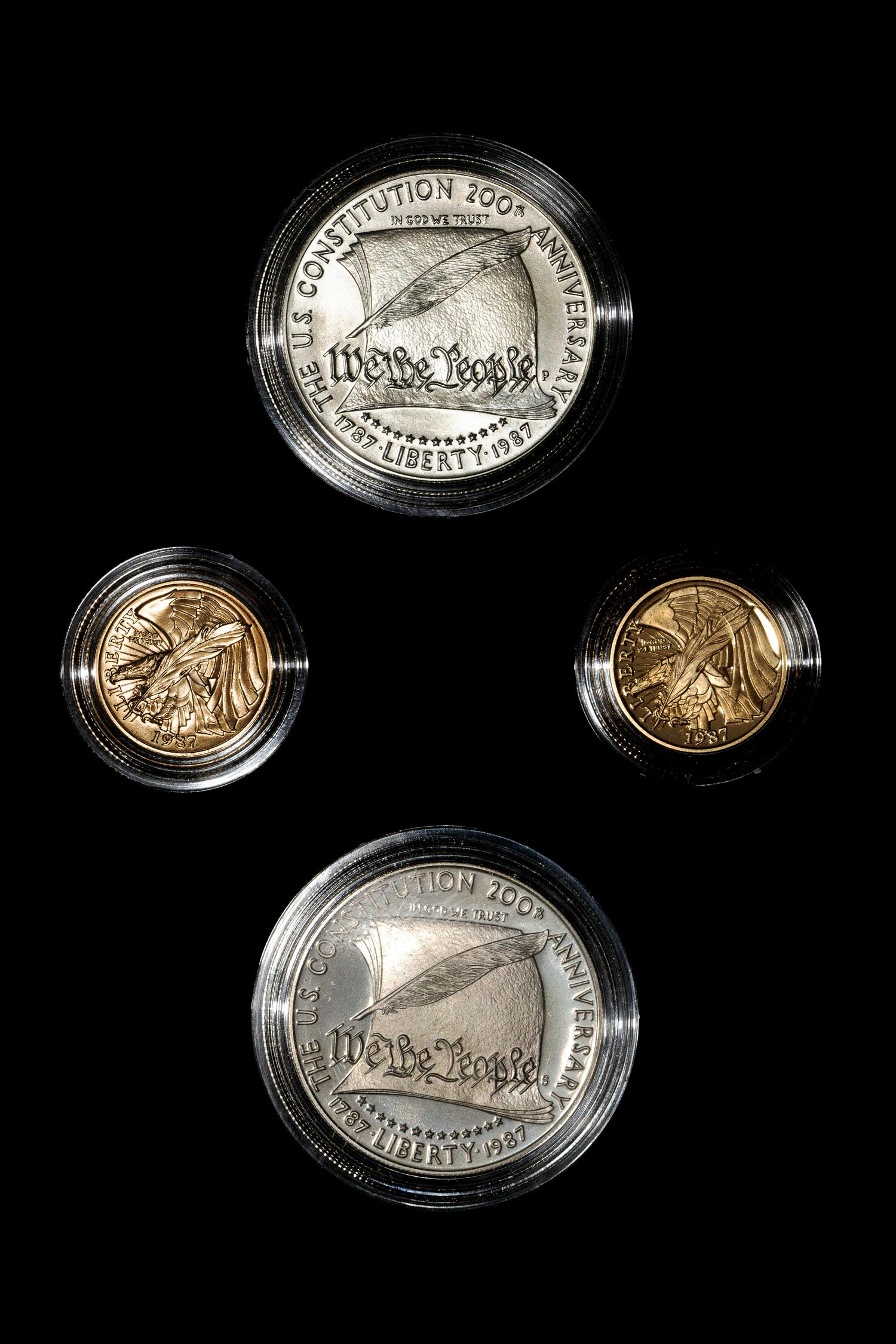 *A United States 1987 Constitution Bicentennial Four-Coin Set