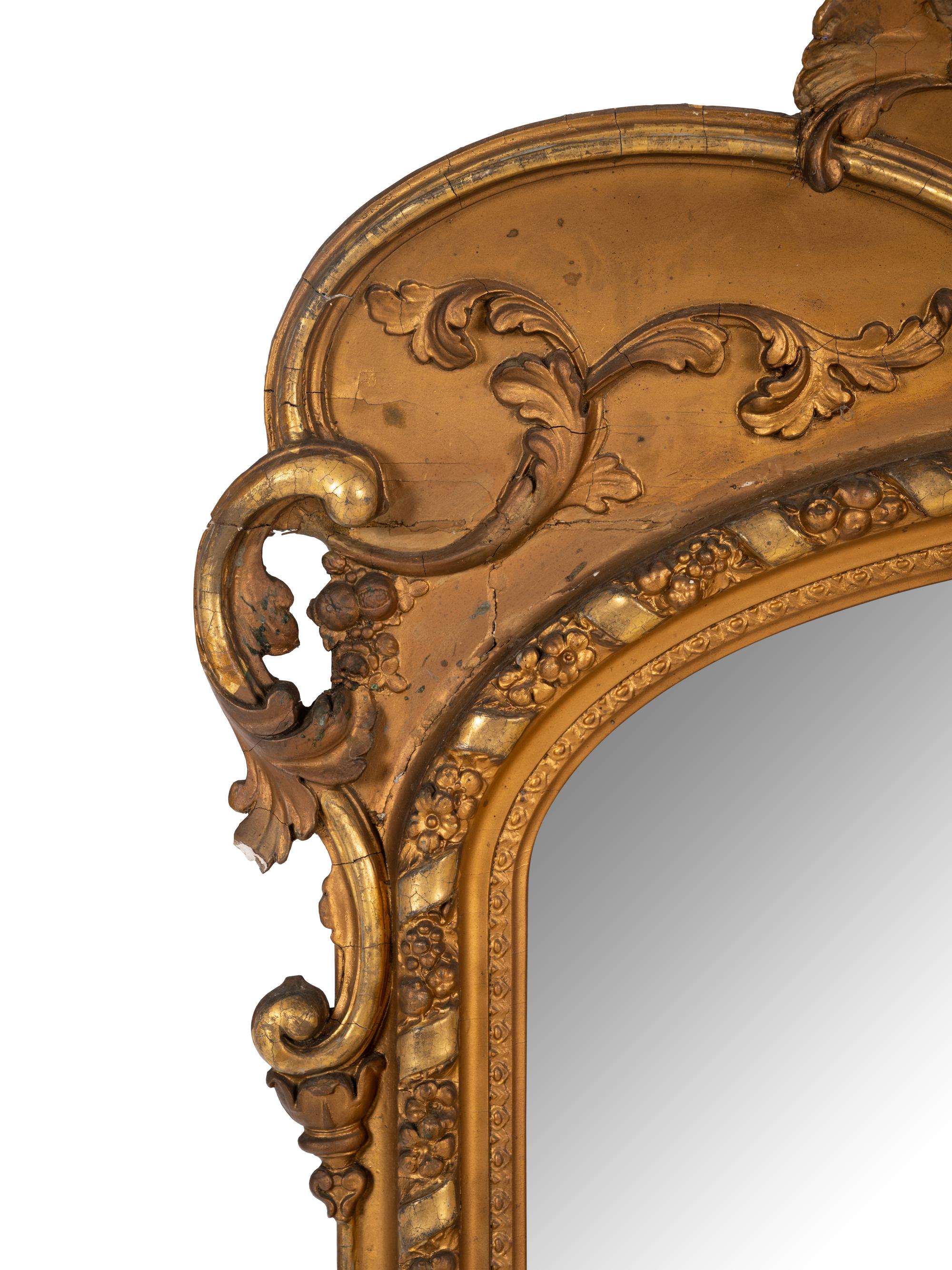 A Neoclassical Gilt and Gesso Mirror