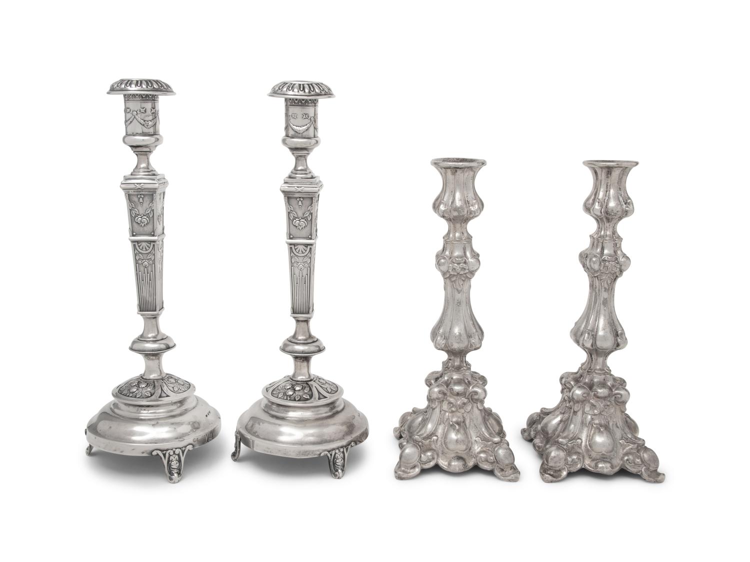 Two Pairs of Polish Candlesticks