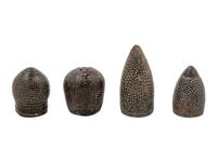Four Ancient and Medieval Bronze Thimbles