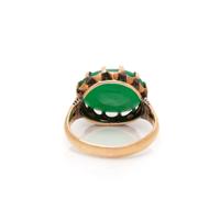 YELLOW GOLD AND JADE RING