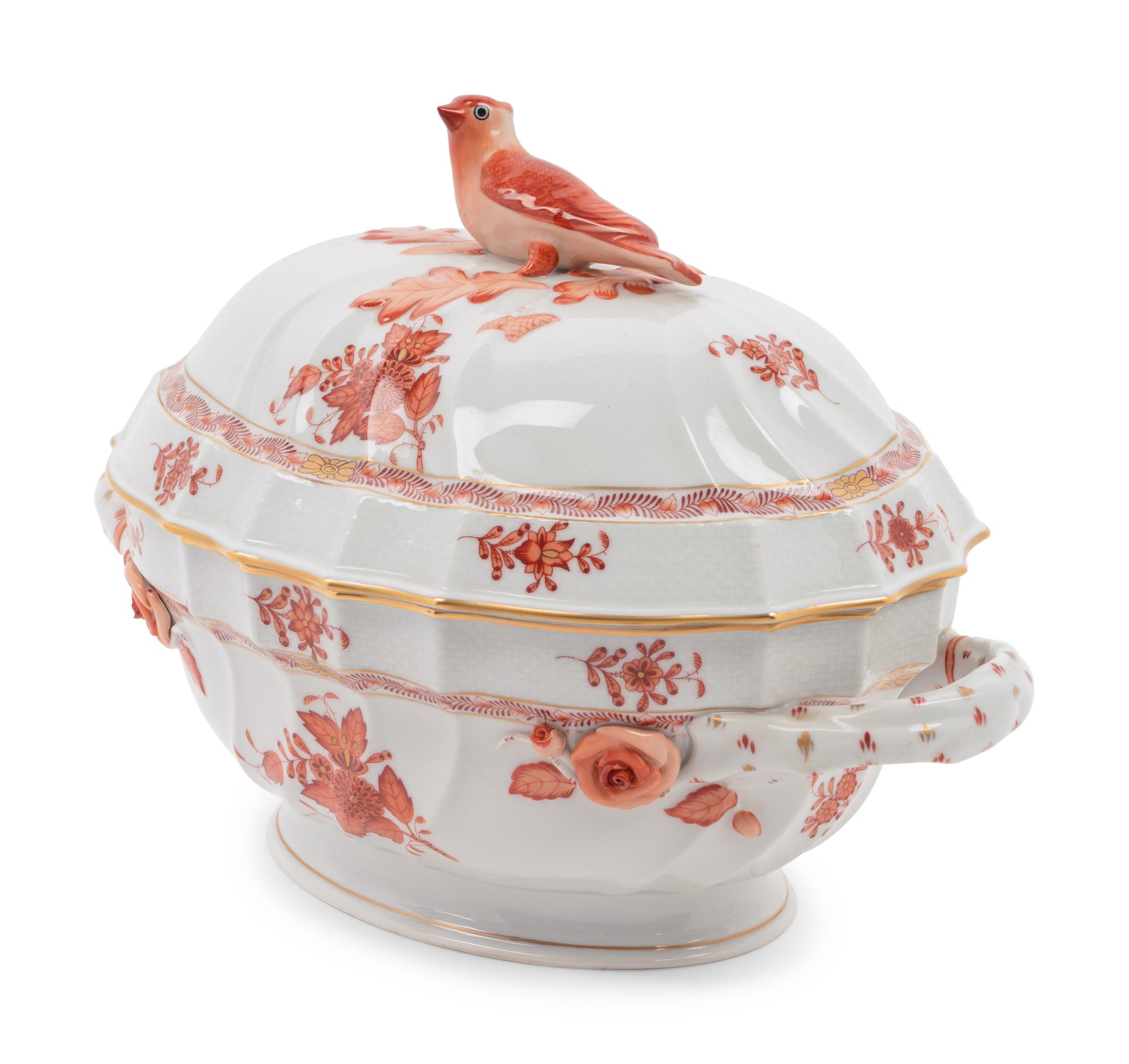 A Herend Chinese Bouquet Porcelain Tureen